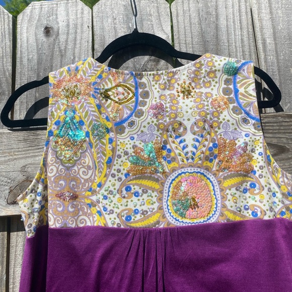 See By Chloe Purple Sleeveless Dress with Patterned Sequins - Picture 10 of 14